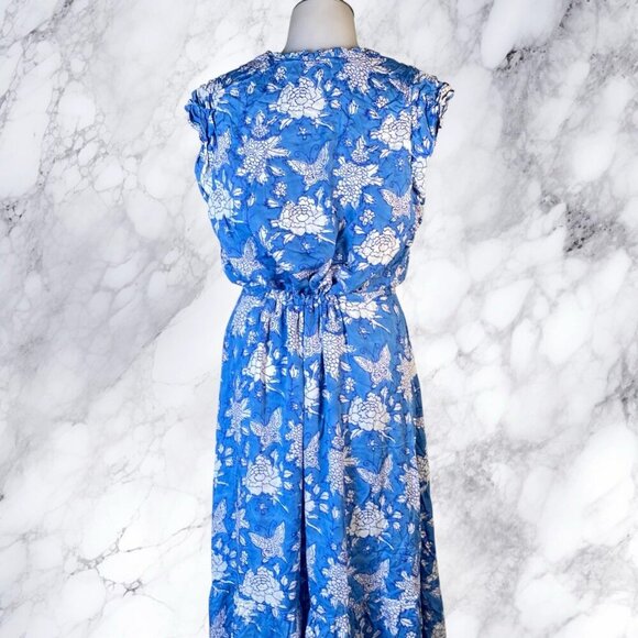 Emerson Fry India Collection Frances 3 Frill Dress - Peace Sky Blue - Picture 8 of 11